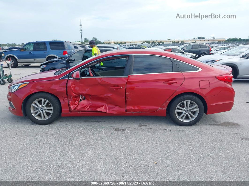 2017 Hyundai Sonata Se Красный vin: 5NPE24AF6HH526013