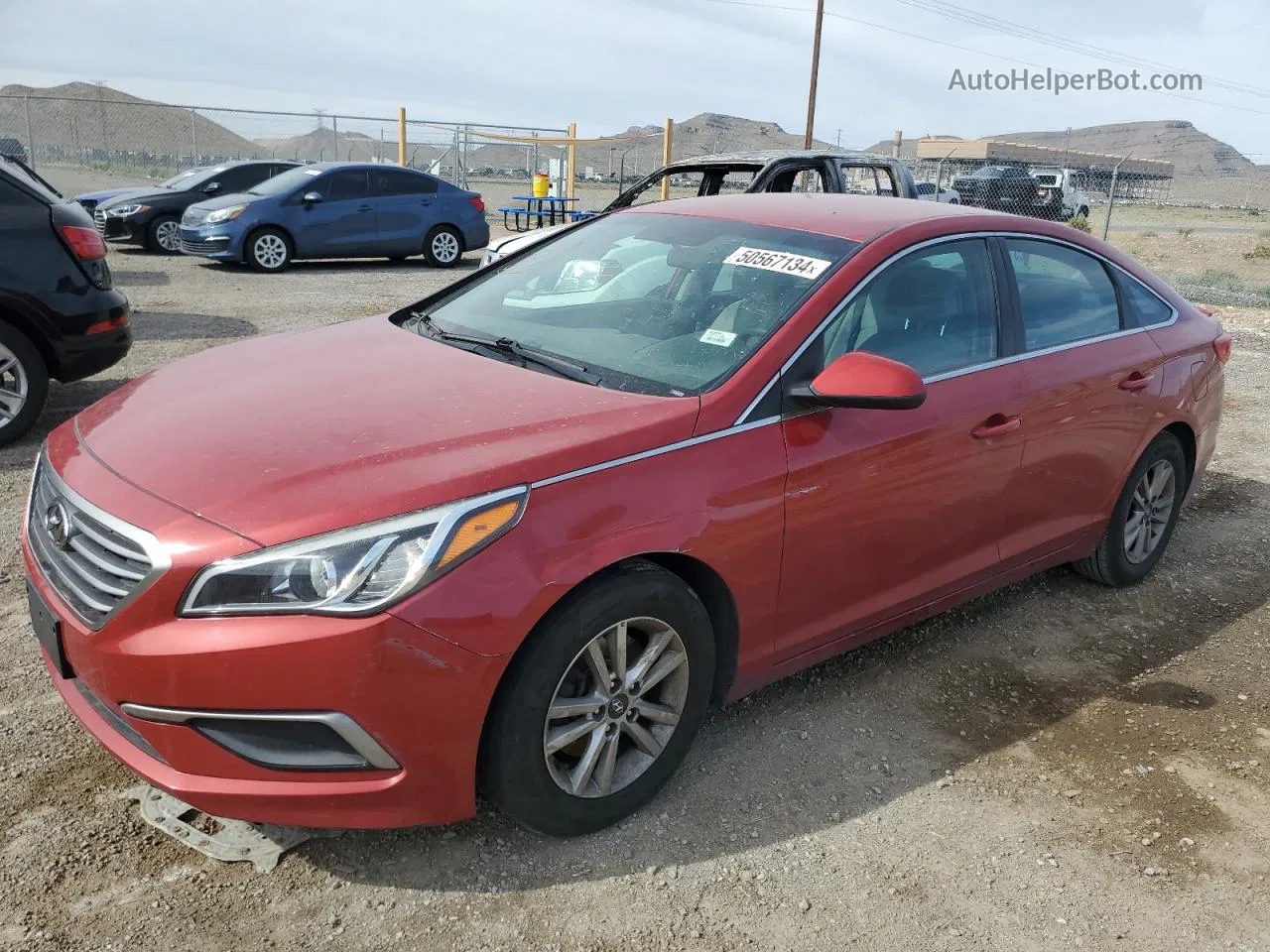 2017 Hyundai Sonata Se Red vin: 5NPE24AF6HH579262