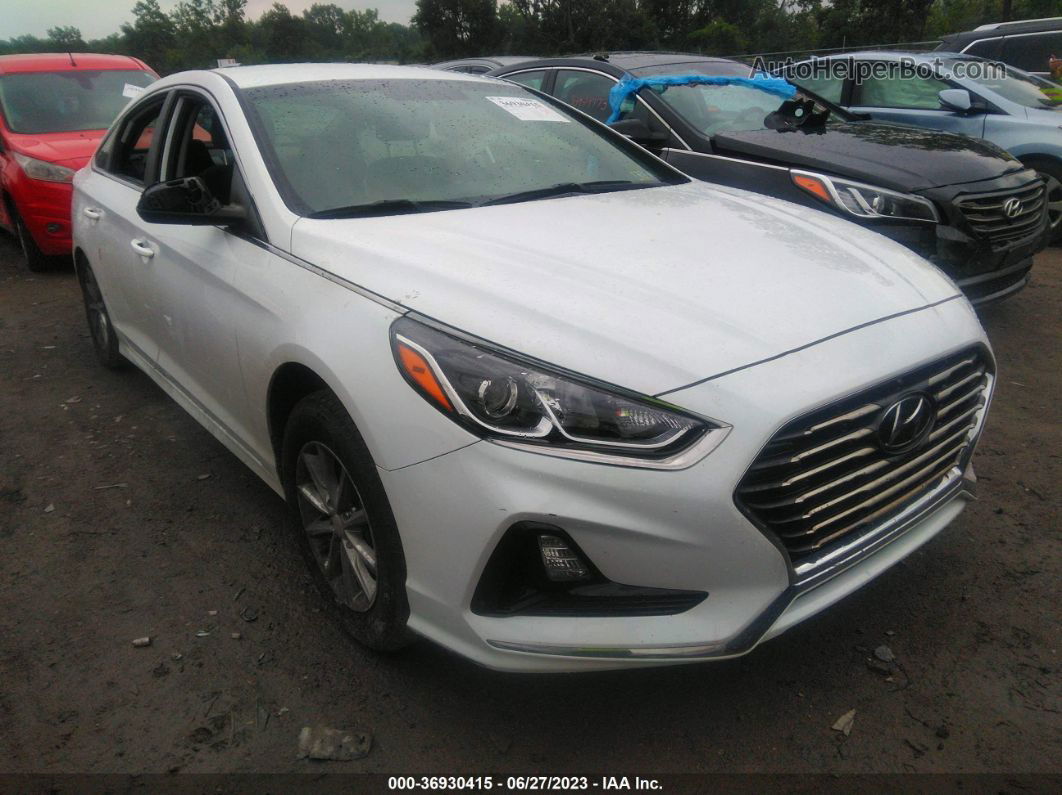 2018 Hyundai Sonata Se White vin: 5NPE24AF6JH623153