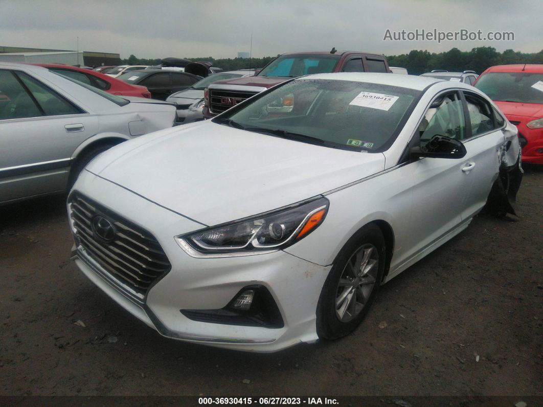 2018 Hyundai Sonata Se White vin: 5NPE24AF6JH623153