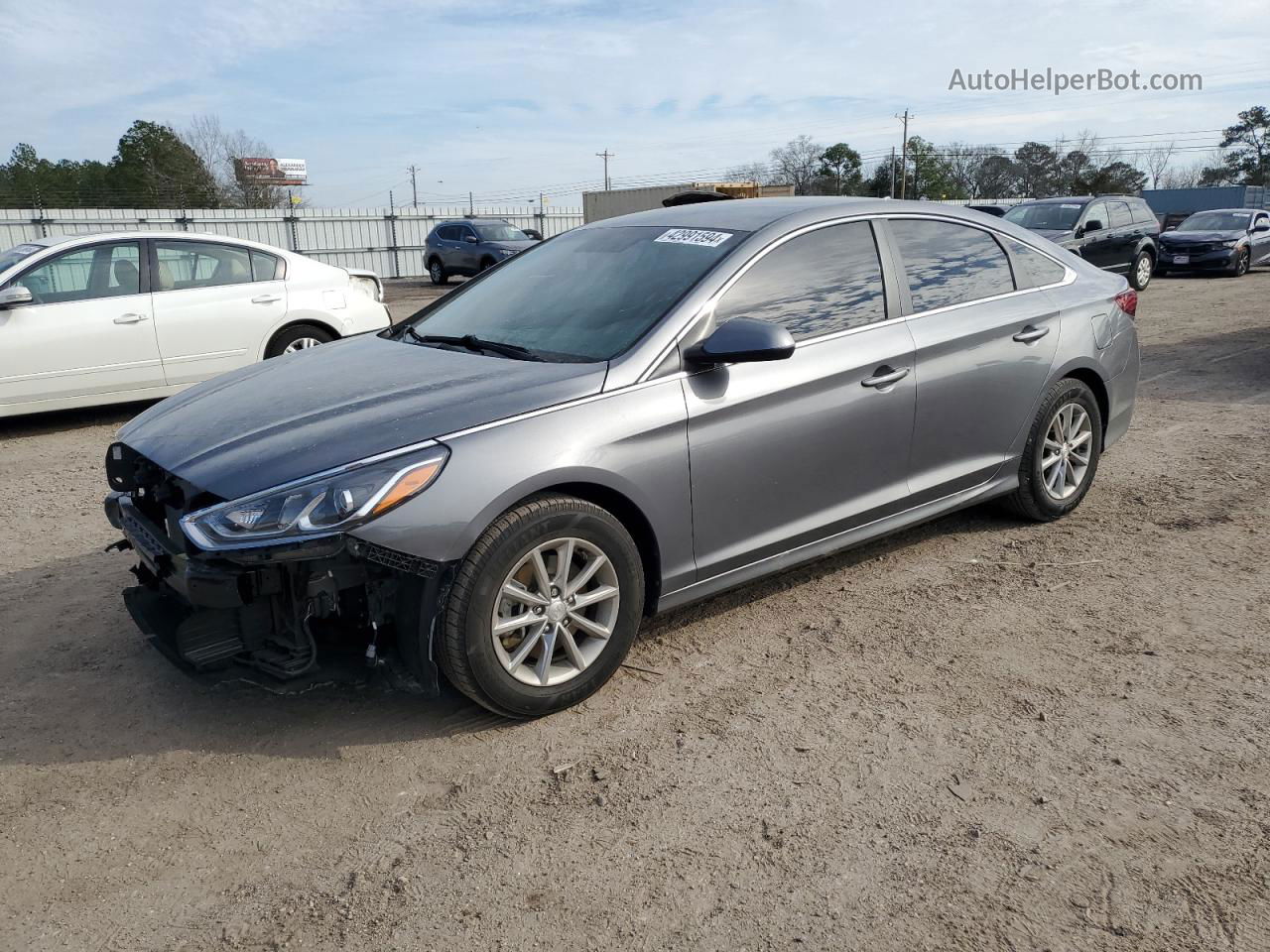 2018 Hyundai Sonata Se Gray vin: 5NPE24AF6JH644973