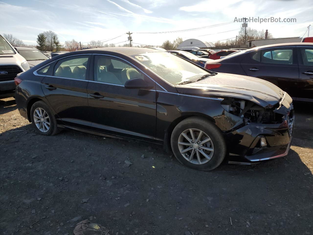 2018 Hyundai Sonata Se Черный vin: 5NPE24AF6JH686172