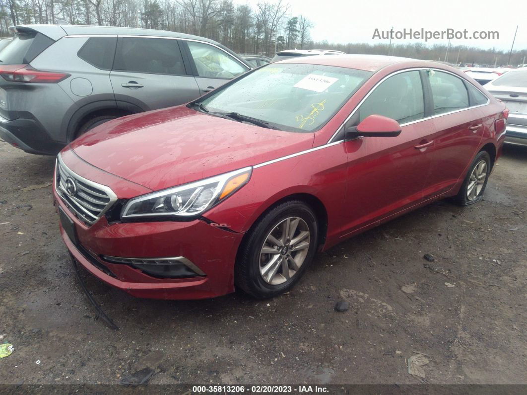 2015 Hyundai Sonata Se Red vin: 5NPE24AF7FH108315