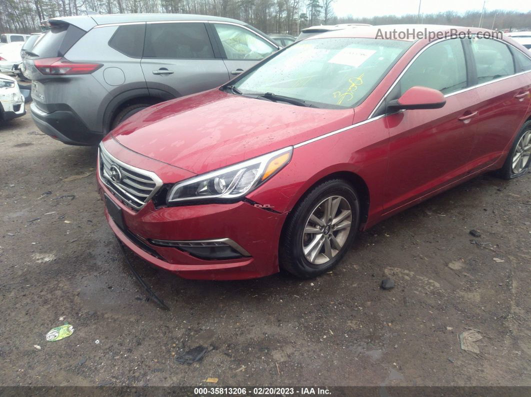 2015 Hyundai Sonata Se Red vin: 5NPE24AF7FH108315