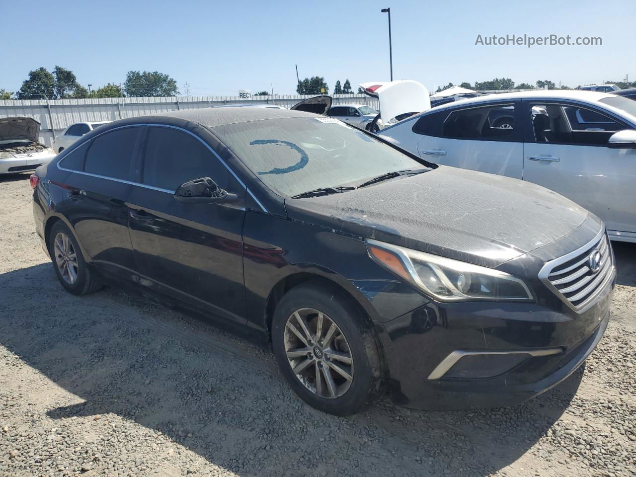 2017 Hyundai Sonata Se Black vin: 5NPE24AF7HH446347