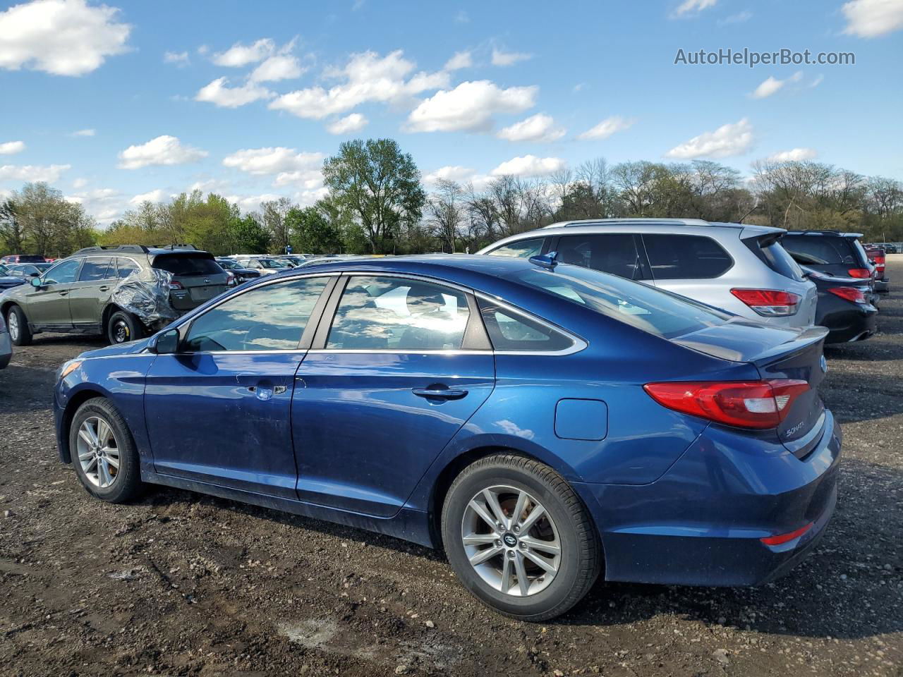 2017 Hyundai Sonata Se Синий vin: 5NPE24AF7HH502982