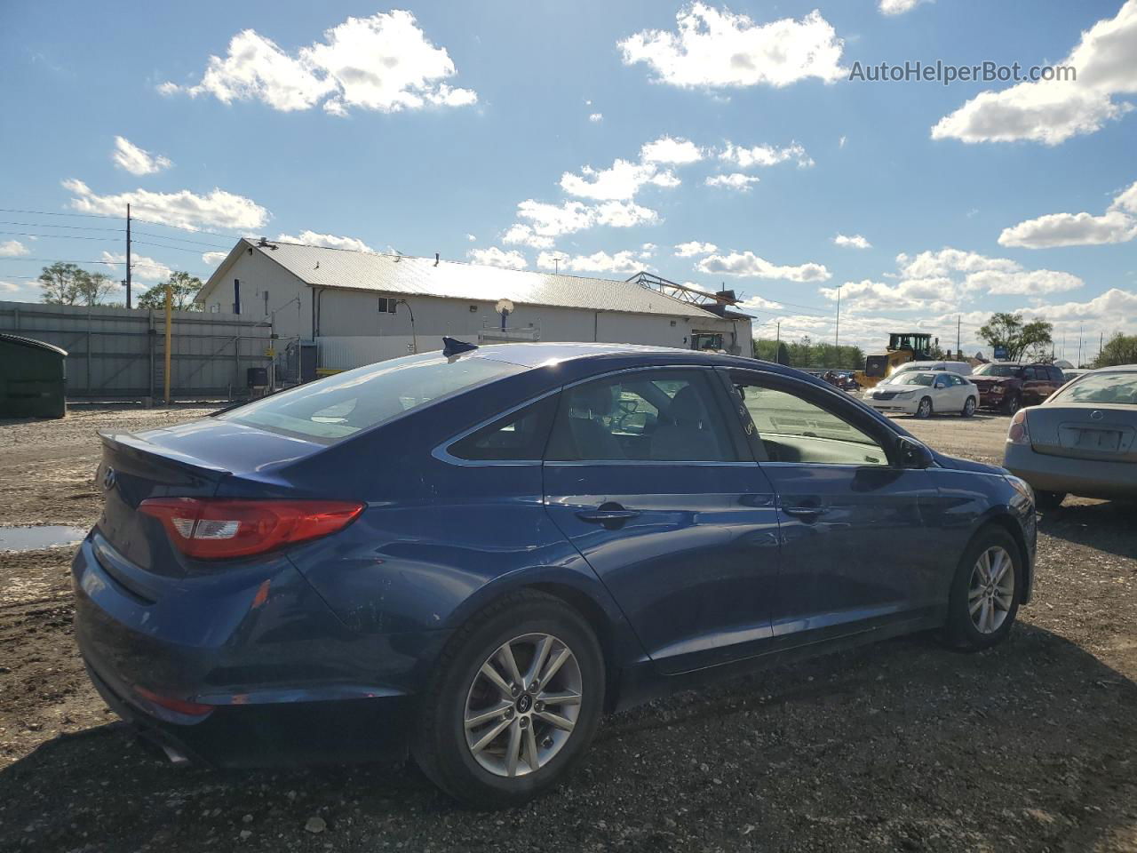 2017 Hyundai Sonata Se Синий vin: 5NPE24AF7HH502982