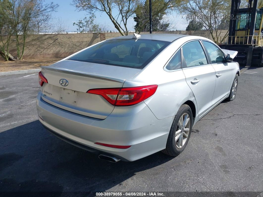 2017 Hyundai Sonata   Silver vin: 5NPE24AF7HH518129