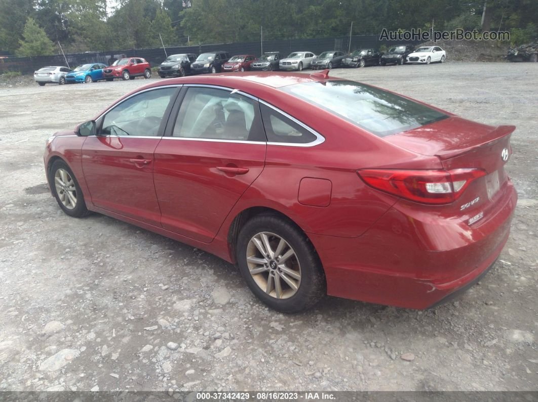 2017 Hyundai Sonata Se Red vin: 5NPE24AF7HH556265