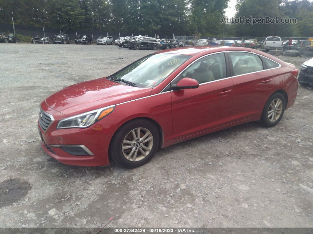 2017 Hyundai Sonata Se Red vin: 5NPE24AF7HH556265