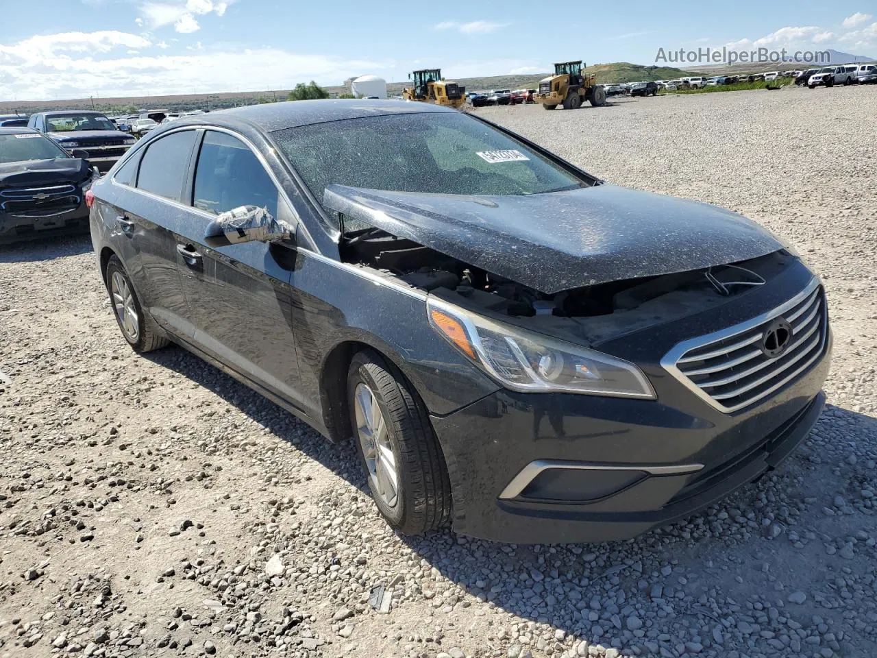 2017 Hyundai Sonata Se Black vin: 5NPE24AF7HH590450