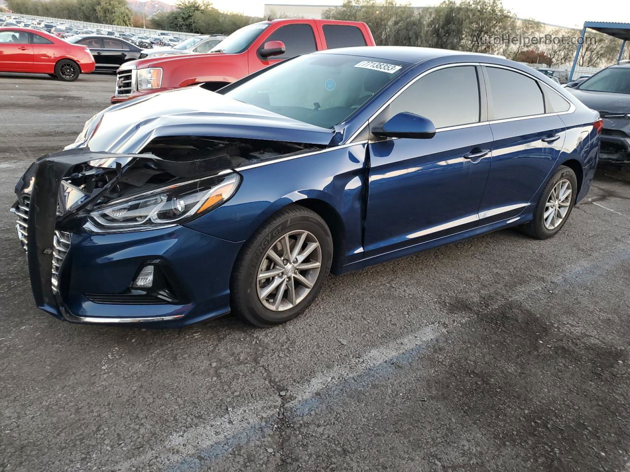 2018 Hyundai Sonata Se Blue vin: 5NPE24AF7JH600934