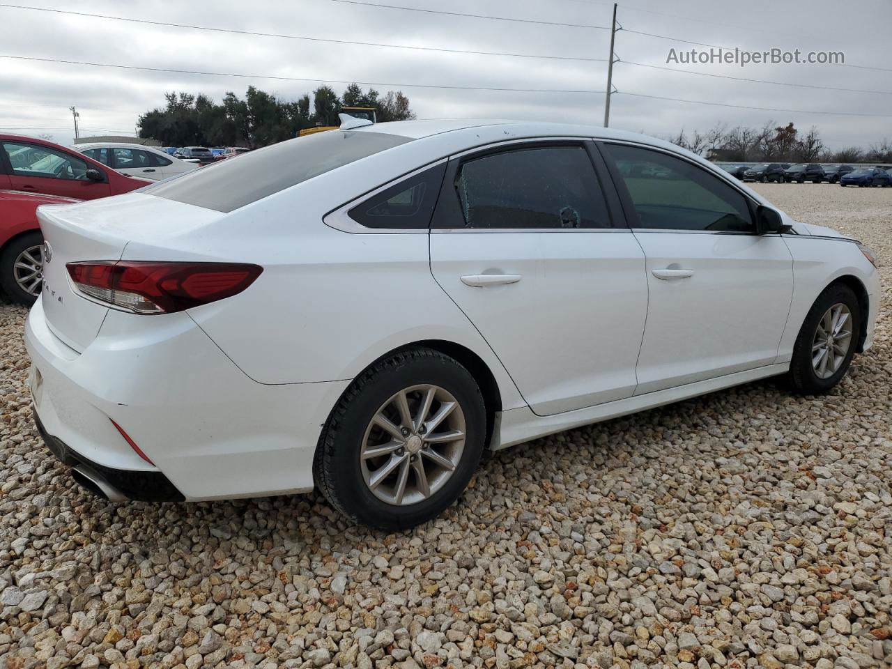 2018 Hyundai Sonata Se White vin: 5NPE24AF7JH604353