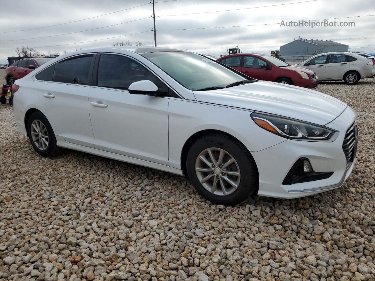 2018 Hyundai Sonata Se White vin: 5NPE24AF7JH604353