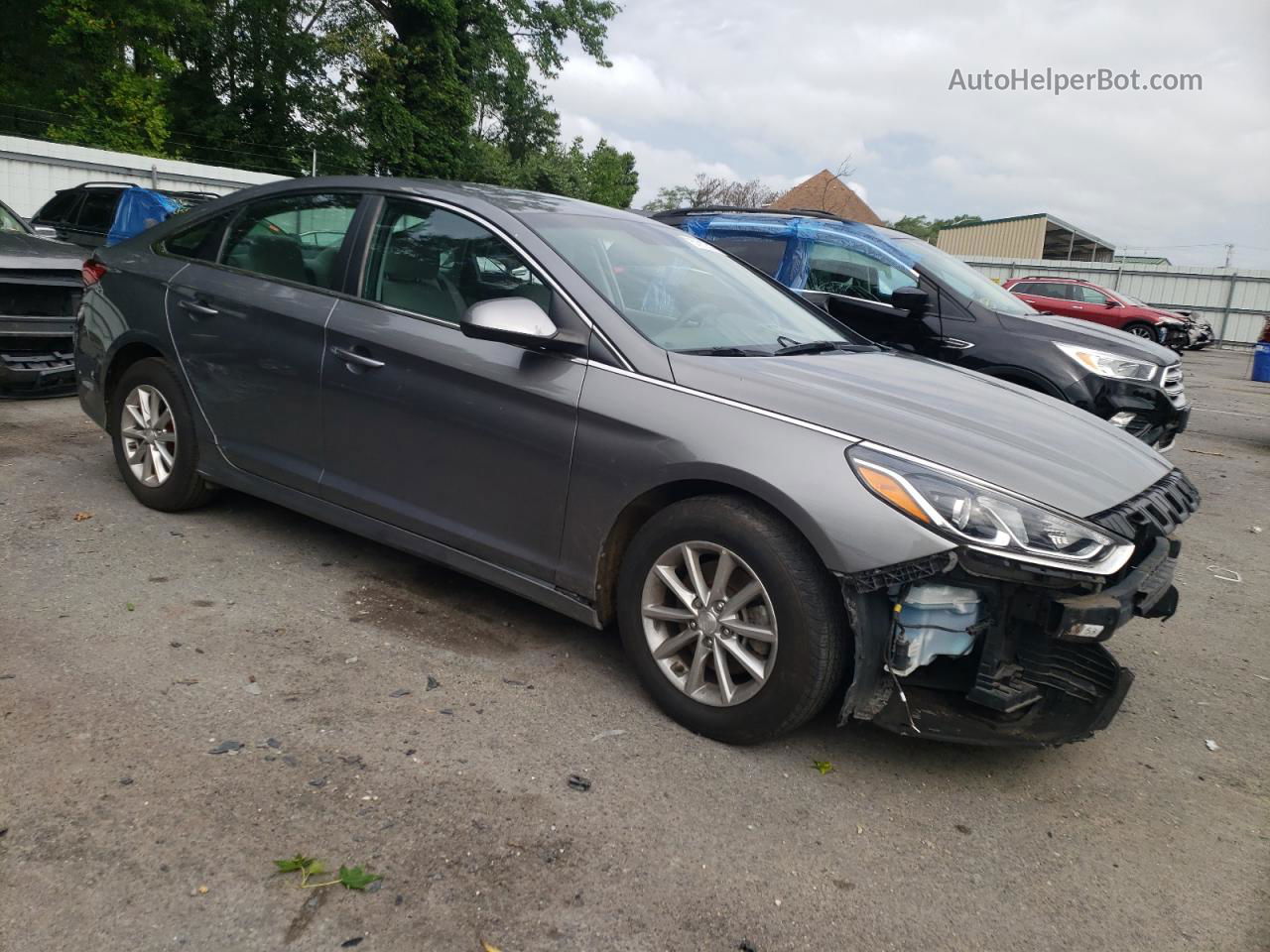 2018 Hyundai Sonata Se Gray vin: 5NPE24AF7JH680994