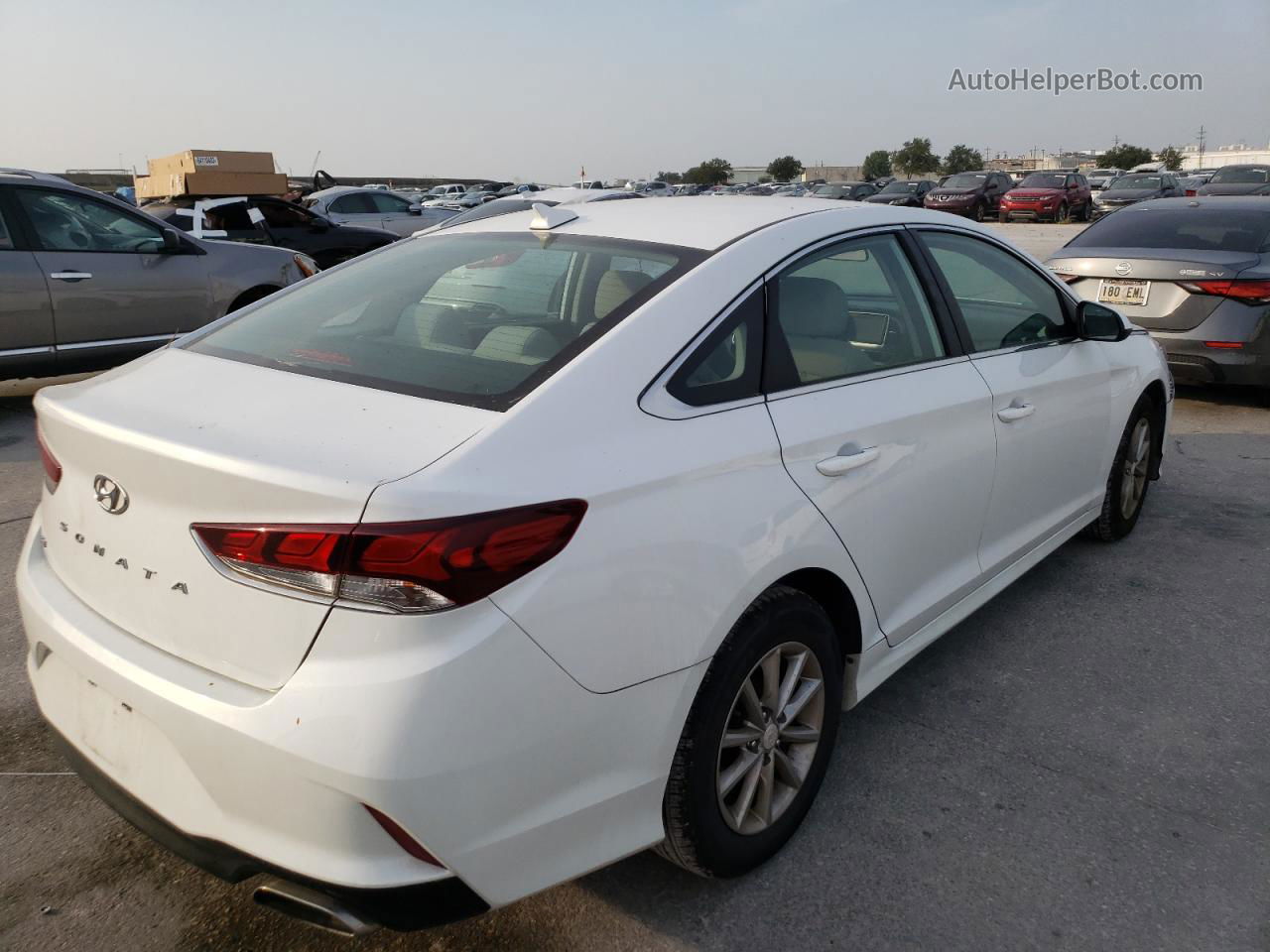 2018 Hyundai Sonata Se White vin: 5NPE24AF7JH685659