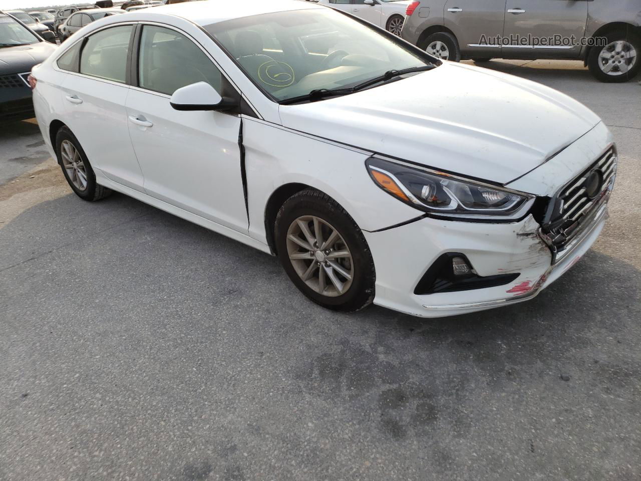 2018 Hyundai Sonata Se White vin: 5NPE24AF7JH685659