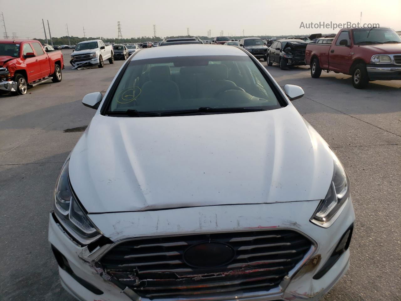 2018 Hyundai Sonata Se White vin: 5NPE24AF7JH685659