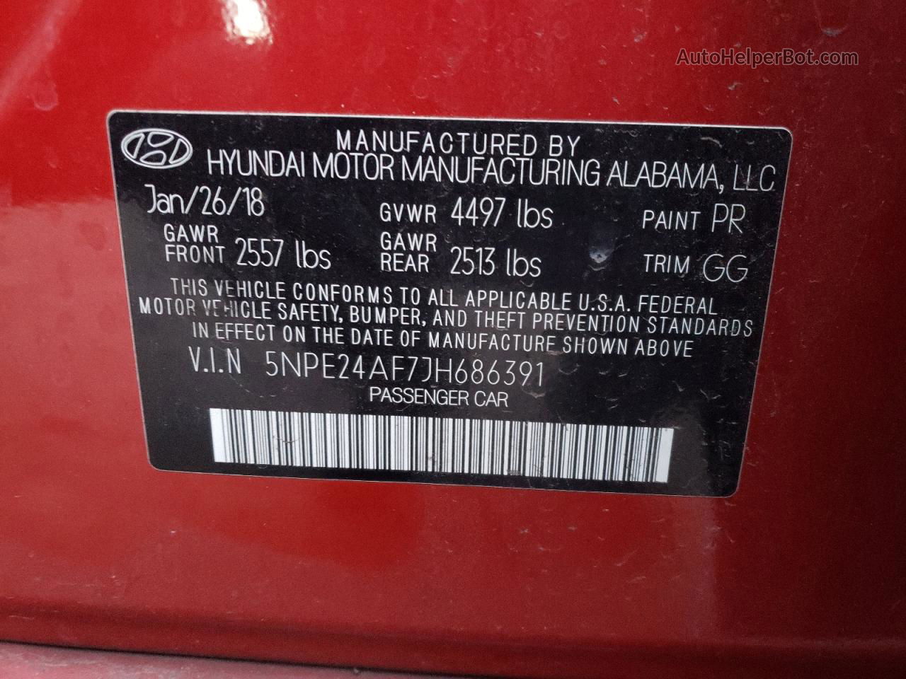 2018 Hyundai Sonata Se Red vin: 5NPE24AF7JH686391