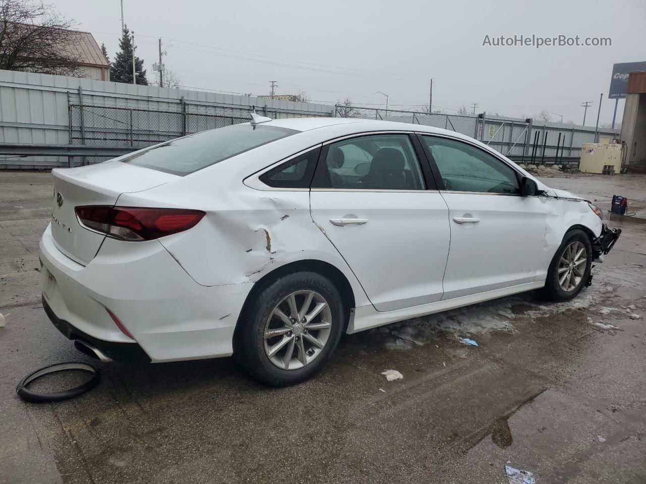 2018 Hyundai Sonata Se White vin: 5NPE24AF7JH708373