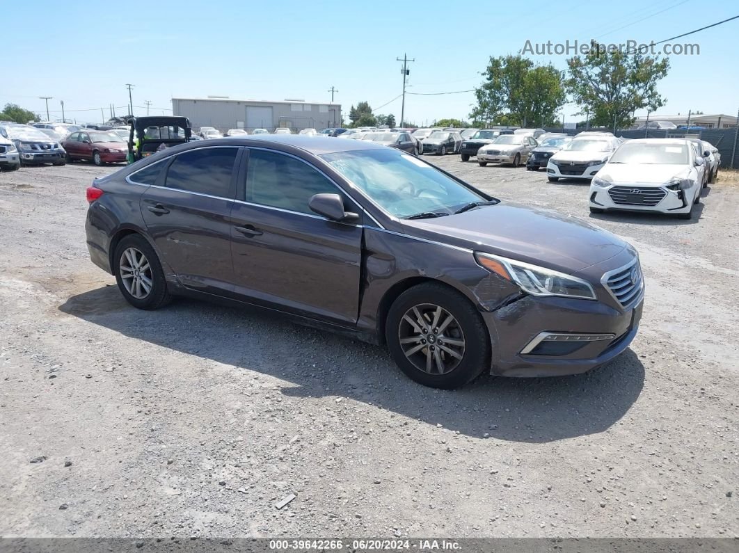 2015 Hyundai Sonata Se Brown vin: 5NPE24AF8FH054006