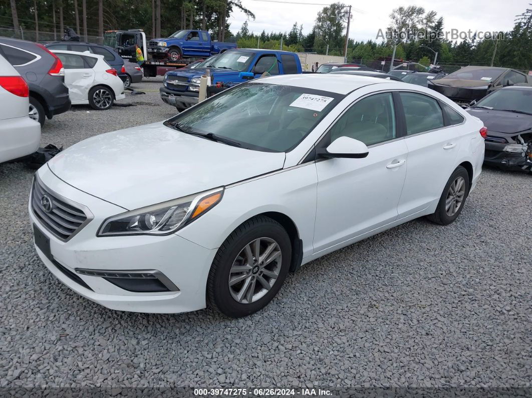 2015 Hyundai Sonata Se White vin: 5NPE24AF8FH148113