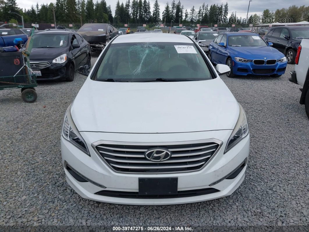 2015 Hyundai Sonata Se White vin: 5NPE24AF8FH148113