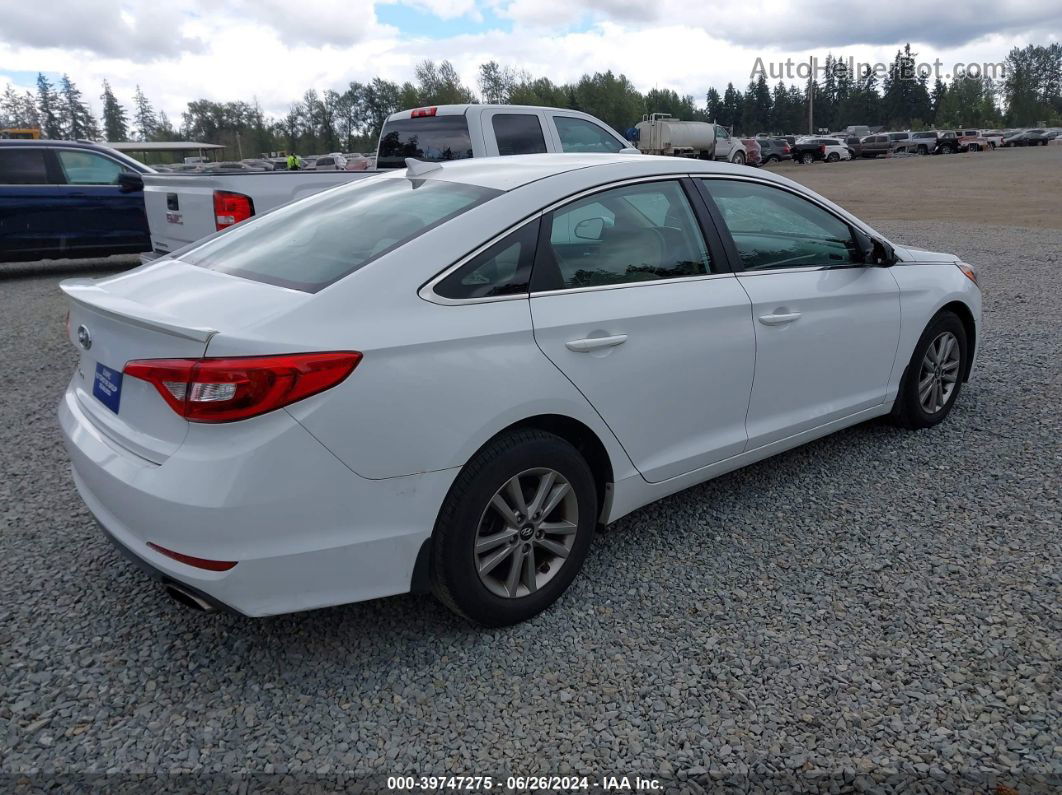 2015 Hyundai Sonata Se White vin: 5NPE24AF8FH148113