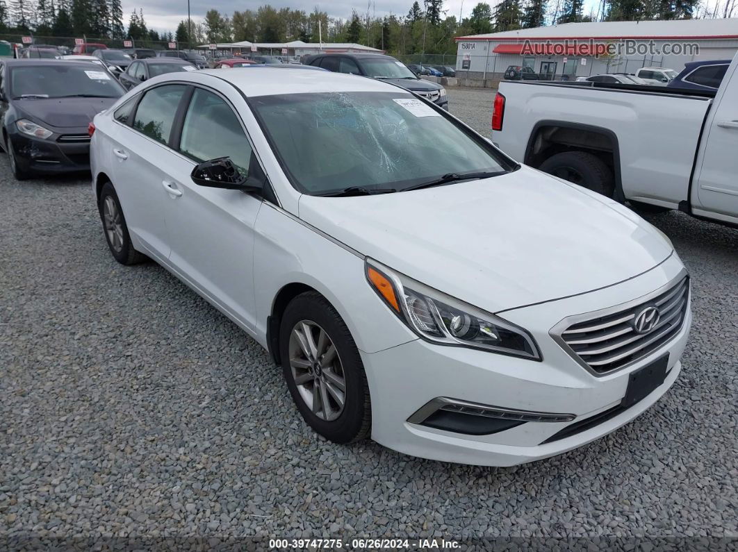 2015 Hyundai Sonata Se White vin: 5NPE24AF8FH148113