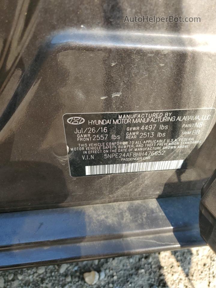 2017 Hyundai Sonata Se Черный vin: 5NPE24AF8HH476652