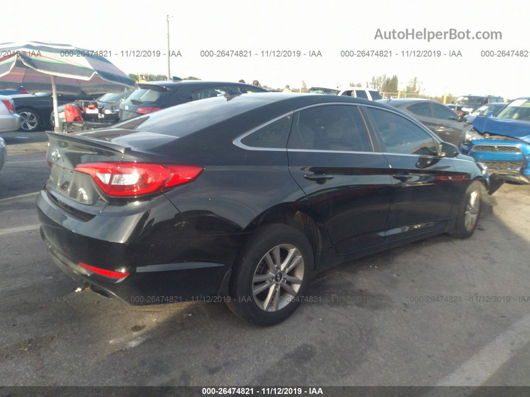 2017 Hyundai Sonata Se Black vin: 5NPE24AF8HH477297