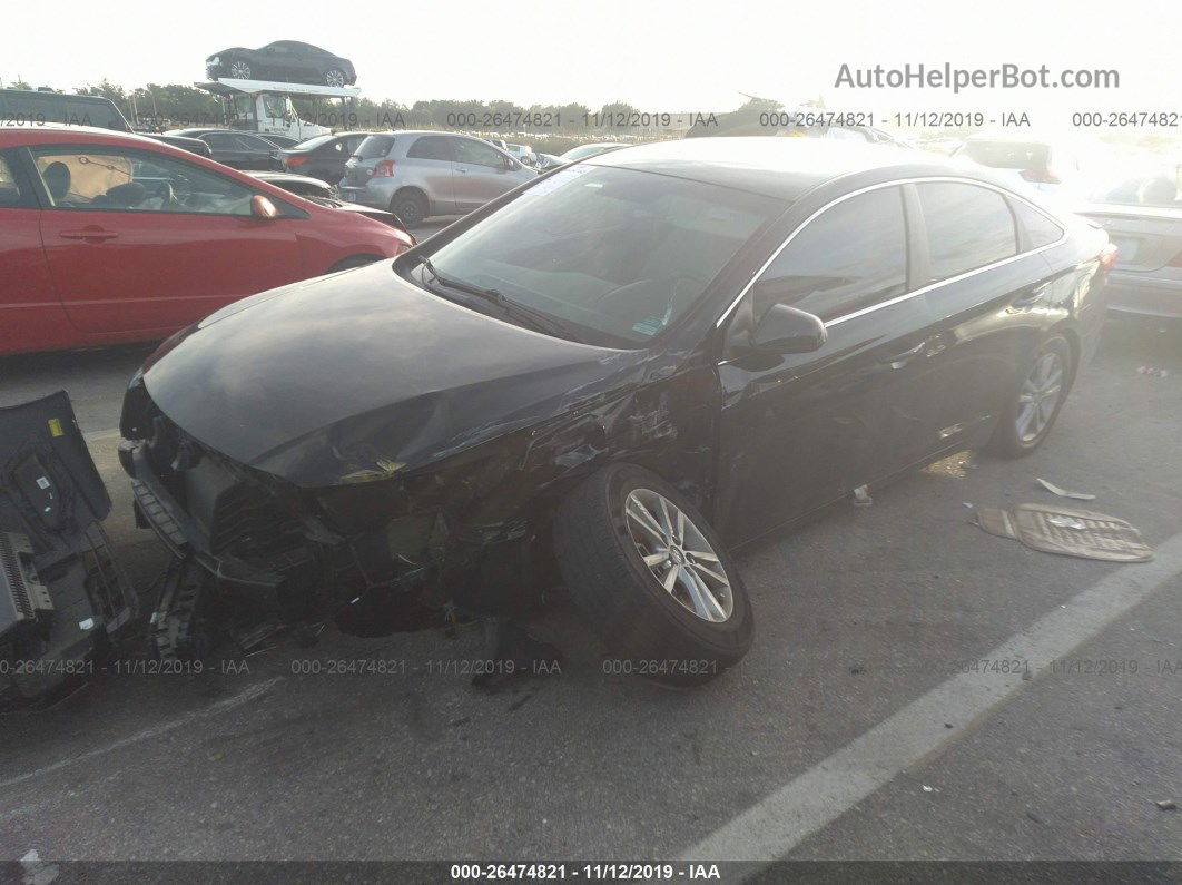 2017 Hyundai Sonata Se Black vin: 5NPE24AF8HH477297