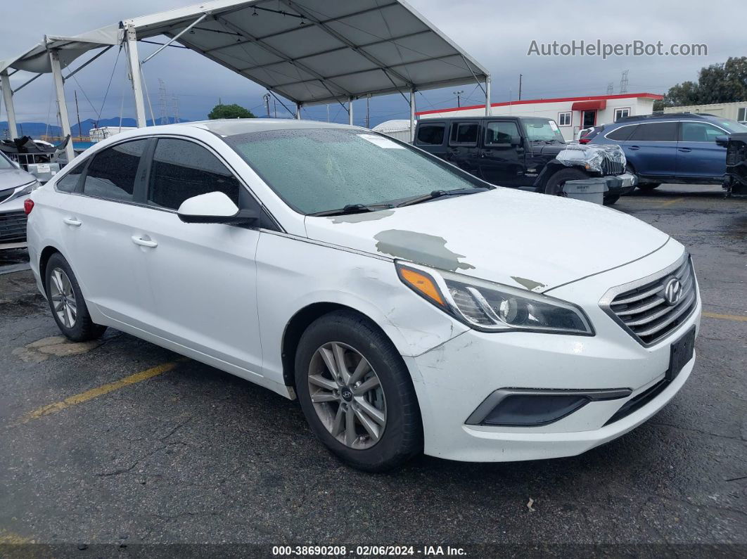 2017 Hyundai Sonata   White vin: 5NPE24AF8HH530855