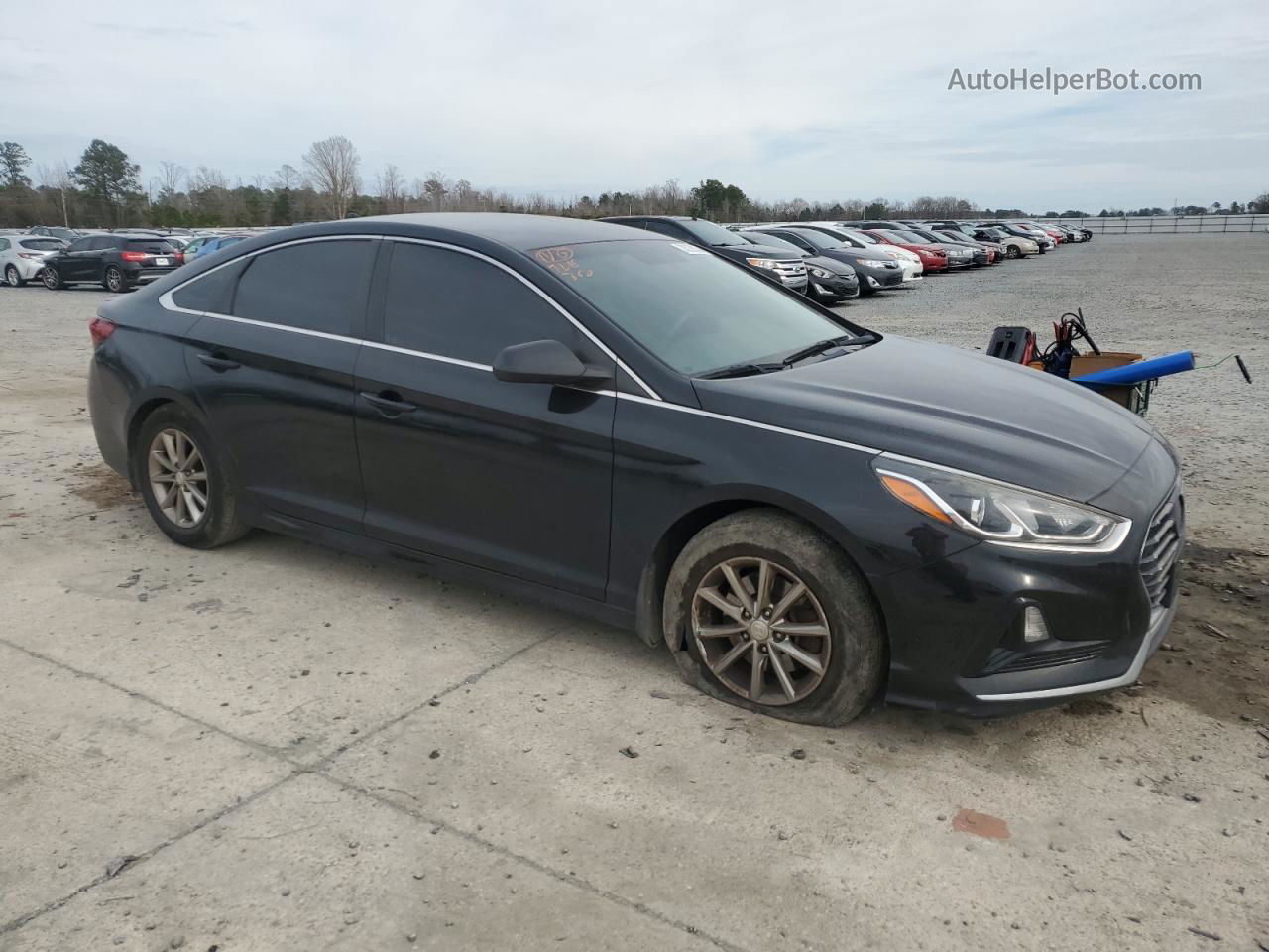 2018 Hyundai Sonata Se Black vin: 5NPE24AF8JH666361