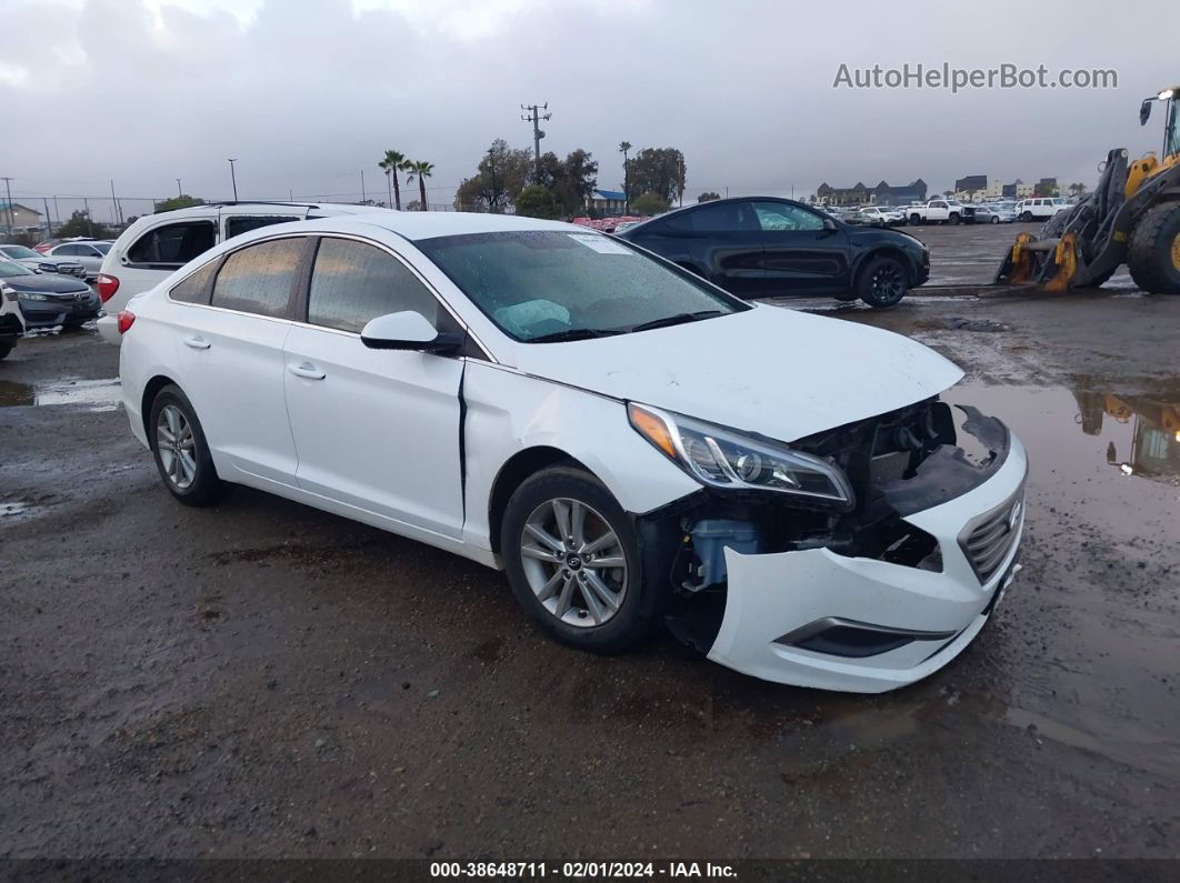 2017 Hyundai Sonata   White vin: 5NPE24AF9HH460038