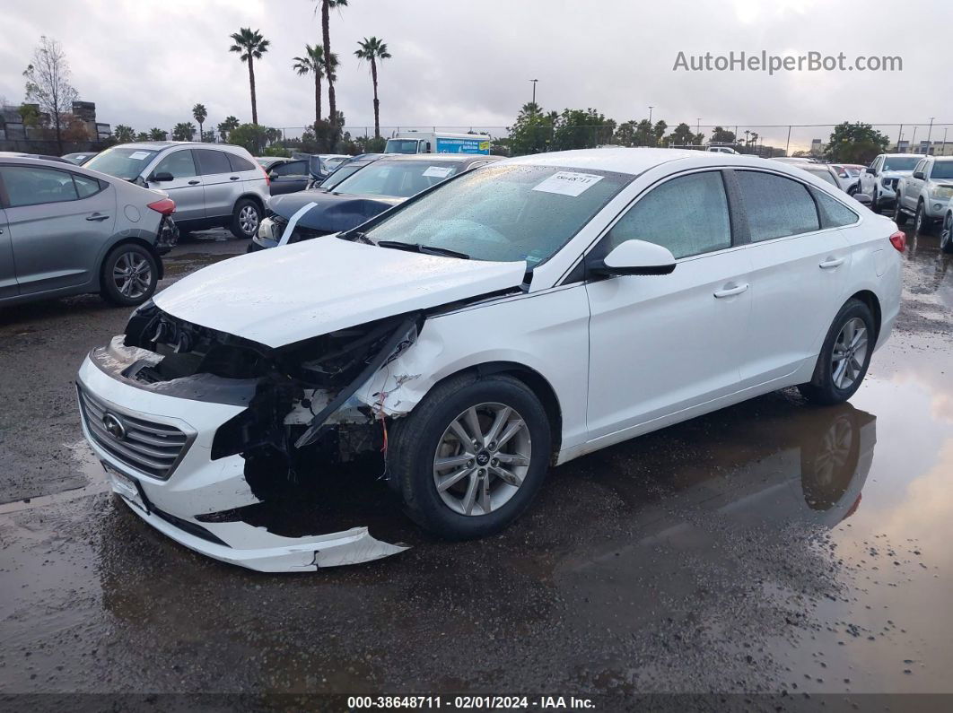 2017 Hyundai Sonata   White vin: 5NPE24AF9HH460038