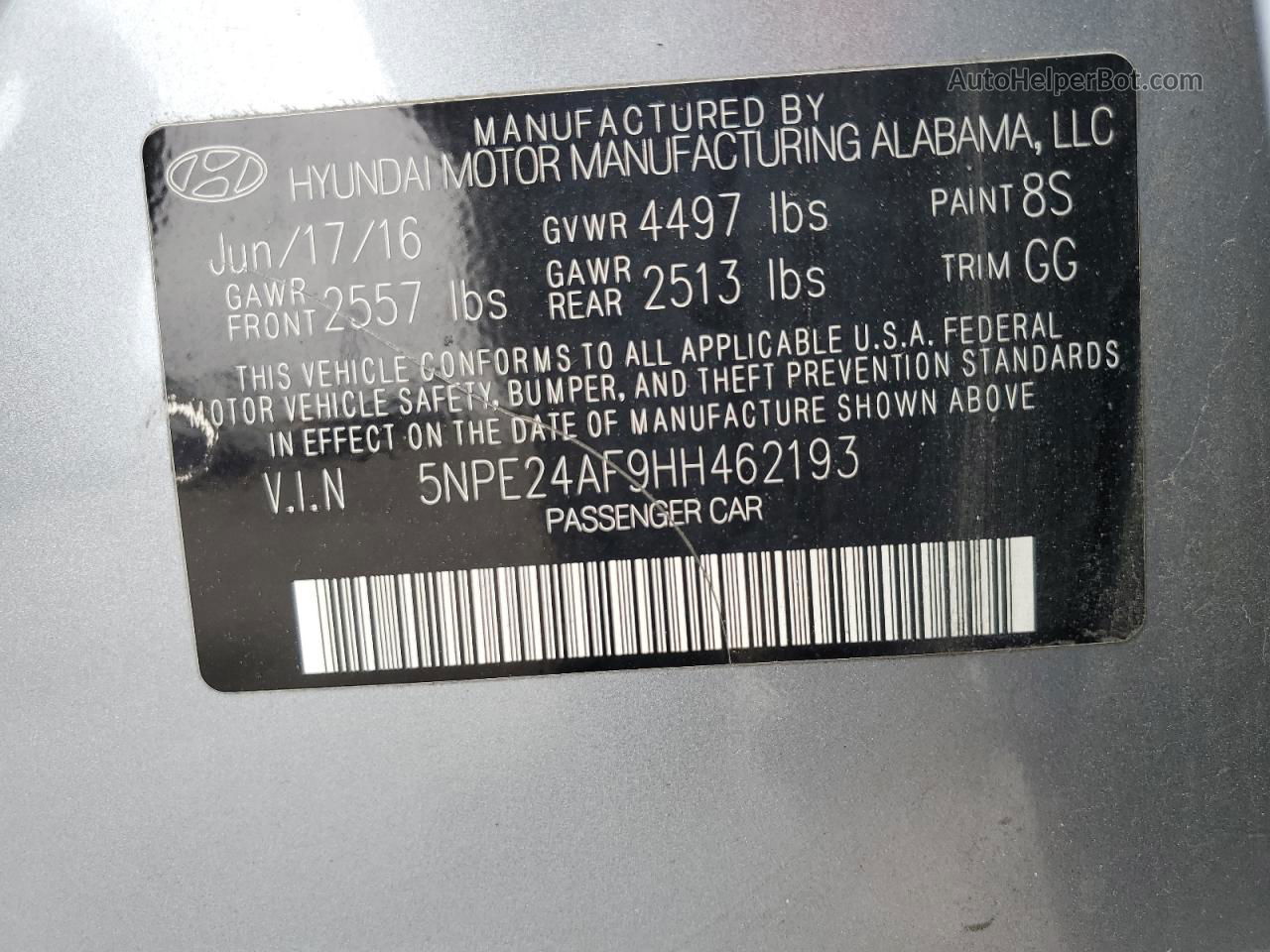 2017 Hyundai Sonata Se Серый vin: 5NPE24AF9HH462193