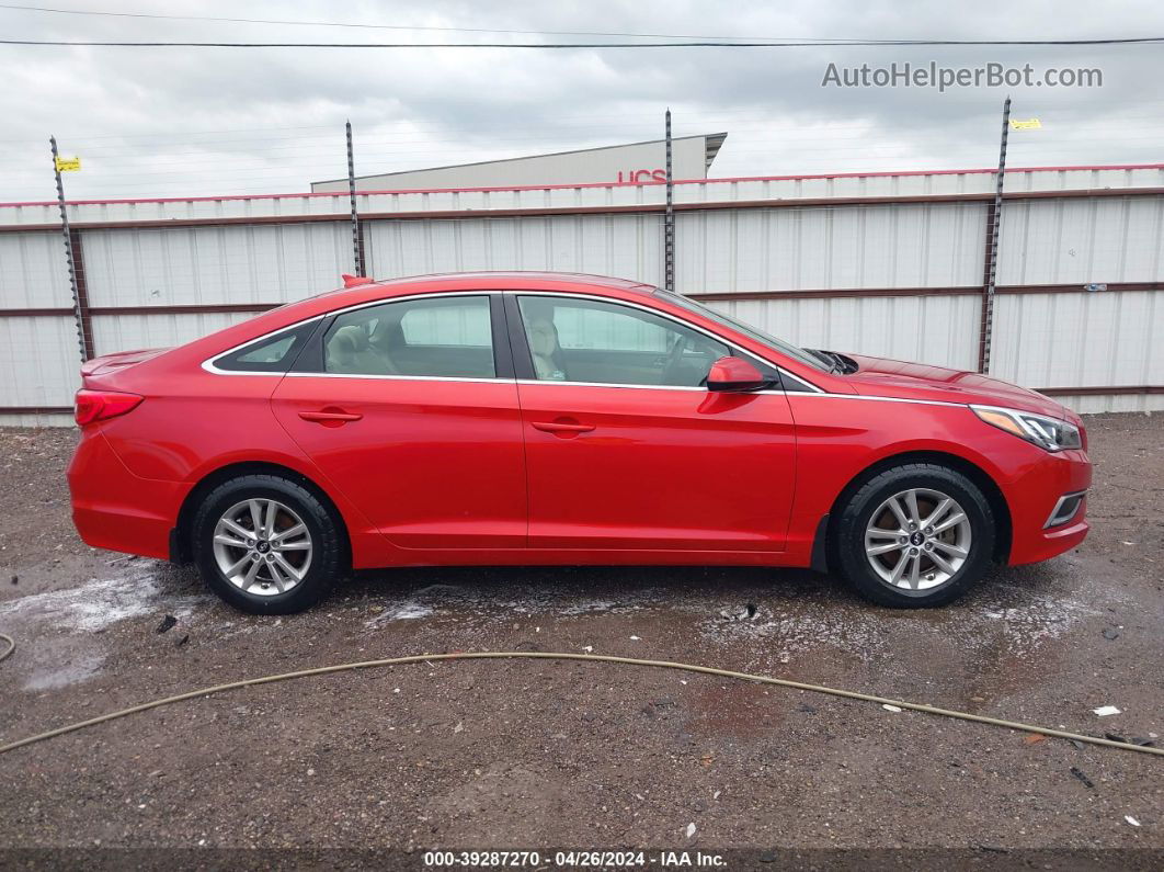 2017 Hyundai Sonata Se Red vin: 5NPE24AF9HH555392