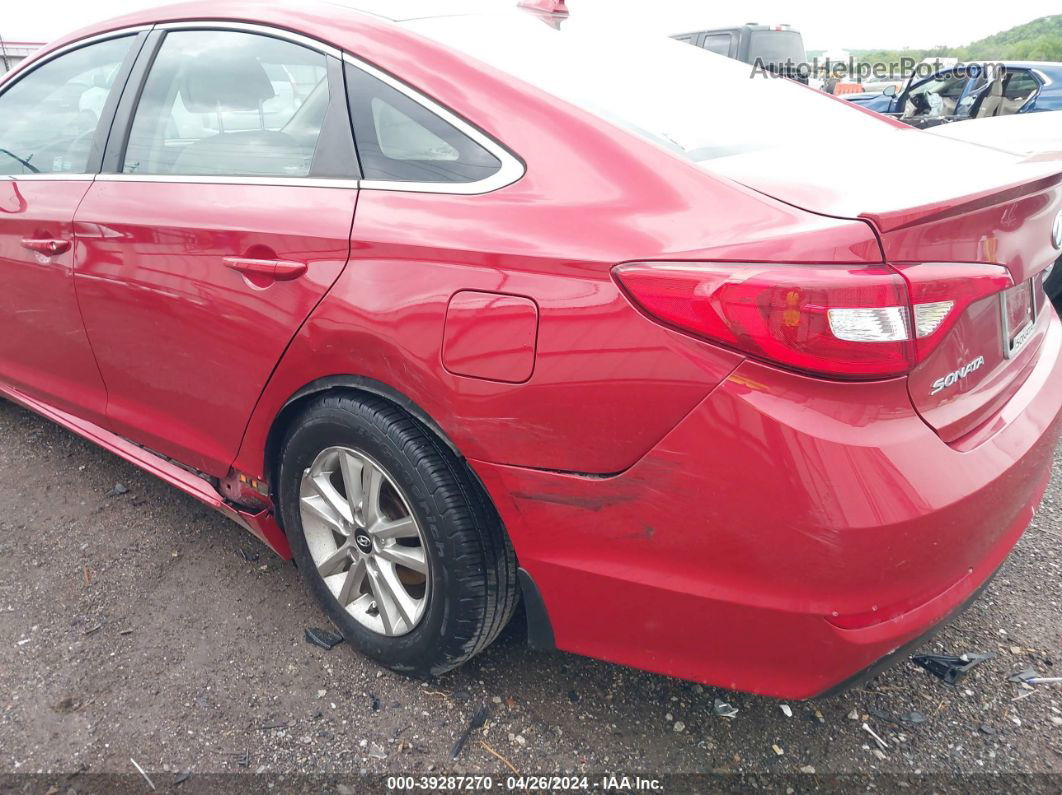 2017 Hyundai Sonata Se Red vin: 5NPE24AF9HH555392