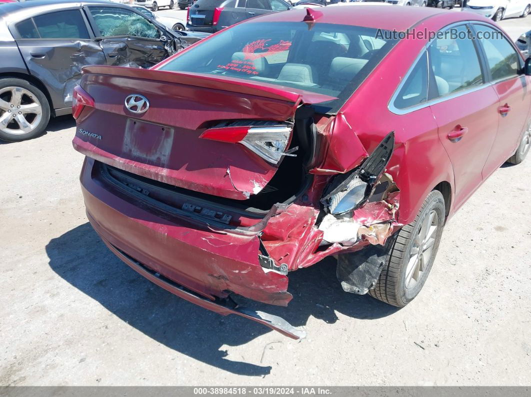 2017 Hyundai Sonata   Red vin: 5NPE24AF9HH565386