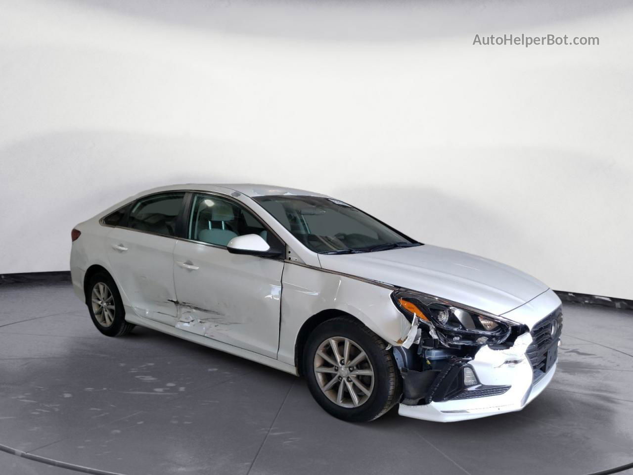 2018 Hyundai Sonata Se White vin: 5NPE24AF9JH681452