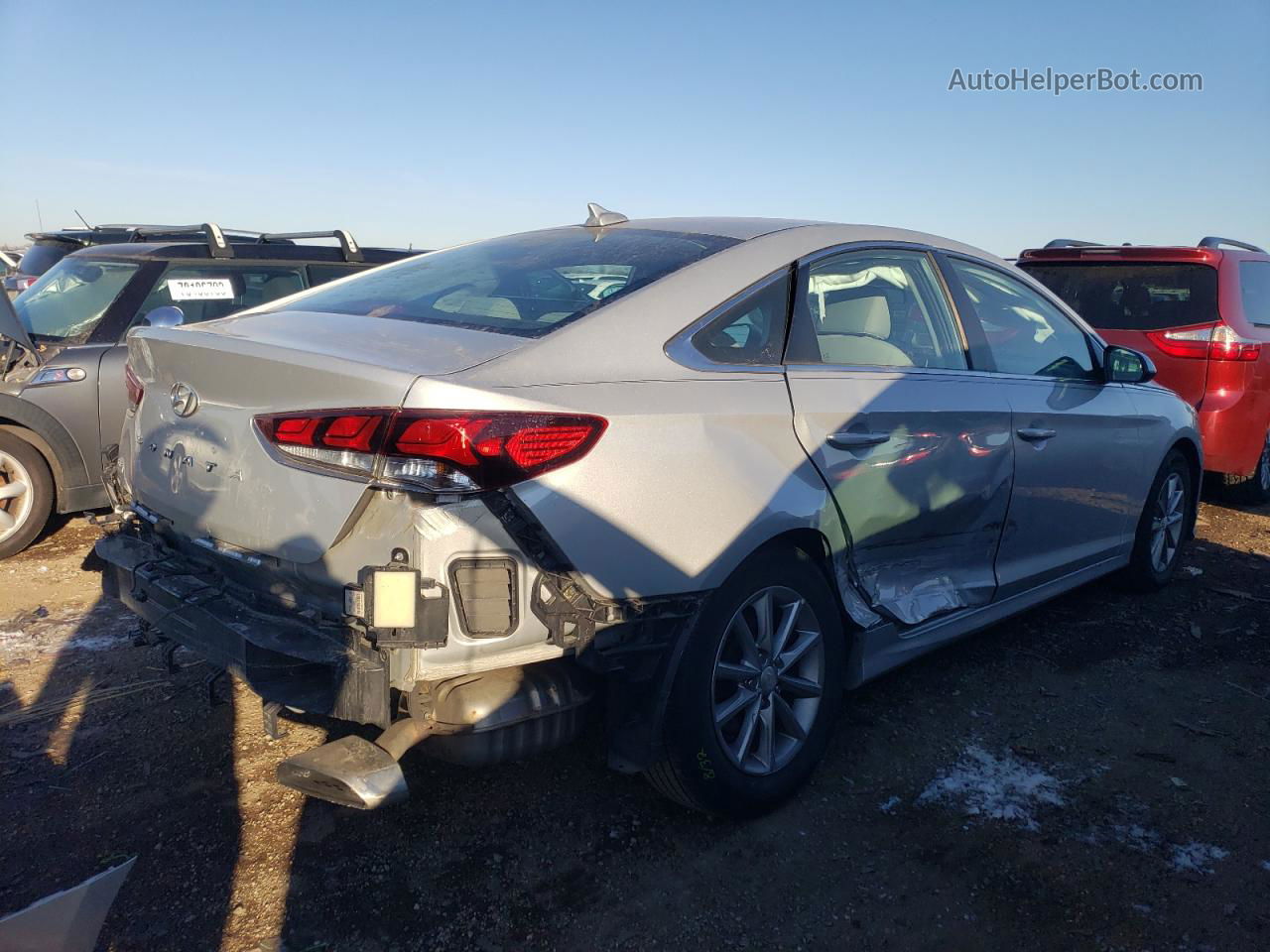 2018 Hyundai Sonata Se Silver vin: 5NPE24AF9JH686327