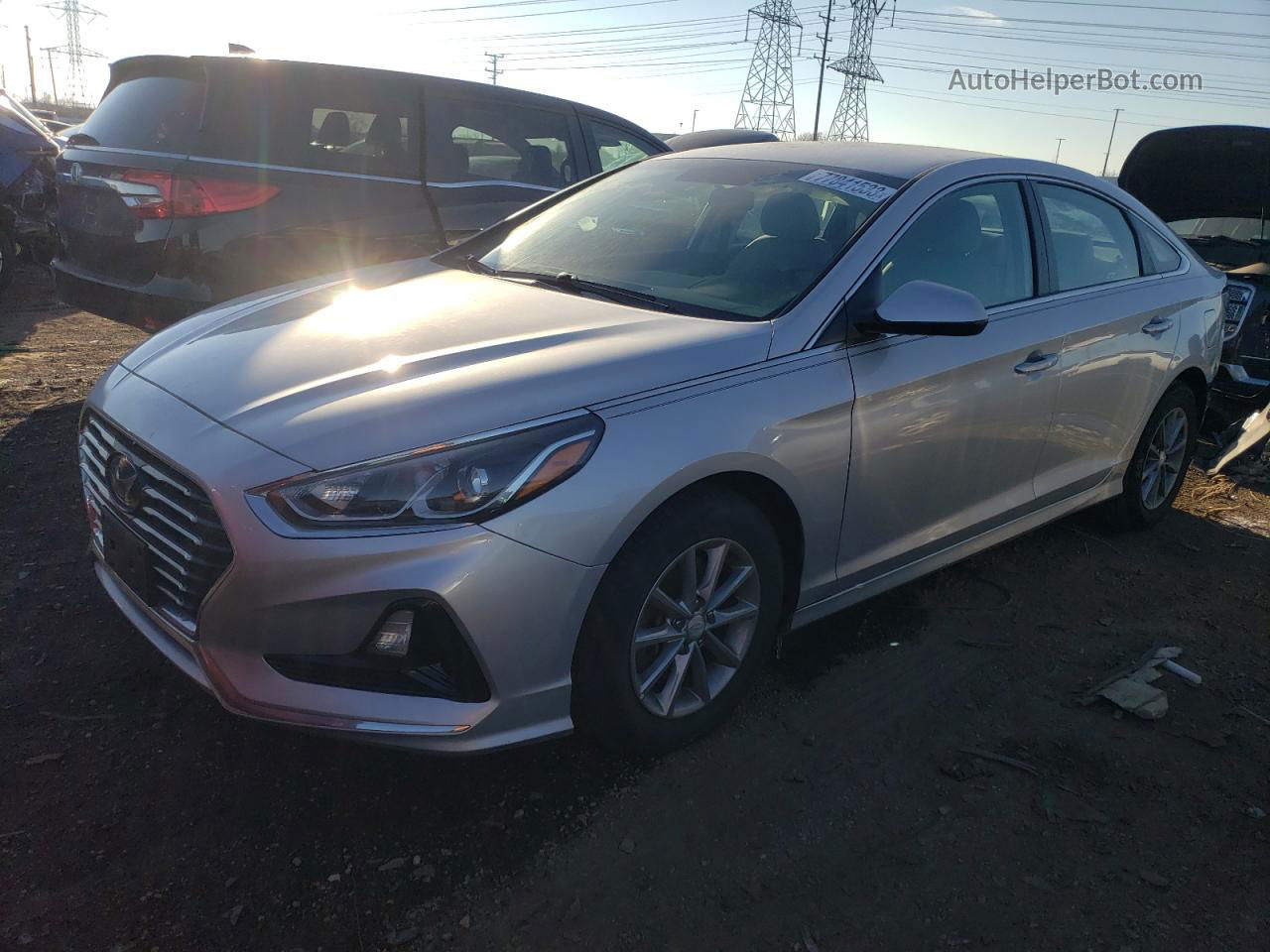 2018 Hyundai Sonata Se Silver vin: 5NPE24AF9JH686327