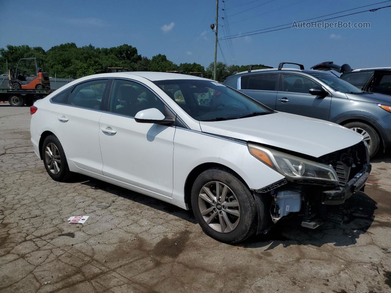 2017 Hyundai Sonata Se White vin: 5NPE24AFXHH442910