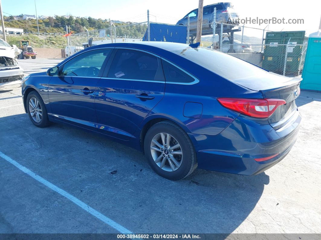 2017 Hyundai Sonata   Синий vin: 5NPE24AFXHH473509