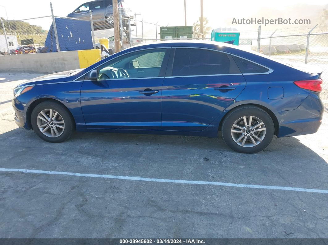 2017 Hyundai Sonata   Blue vin: 5NPE24AFXHH473509