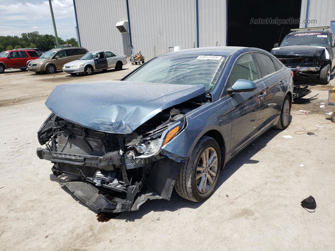 2017 Hyundai Sonata Se Синий vin: 5NPE24AFXHH586814