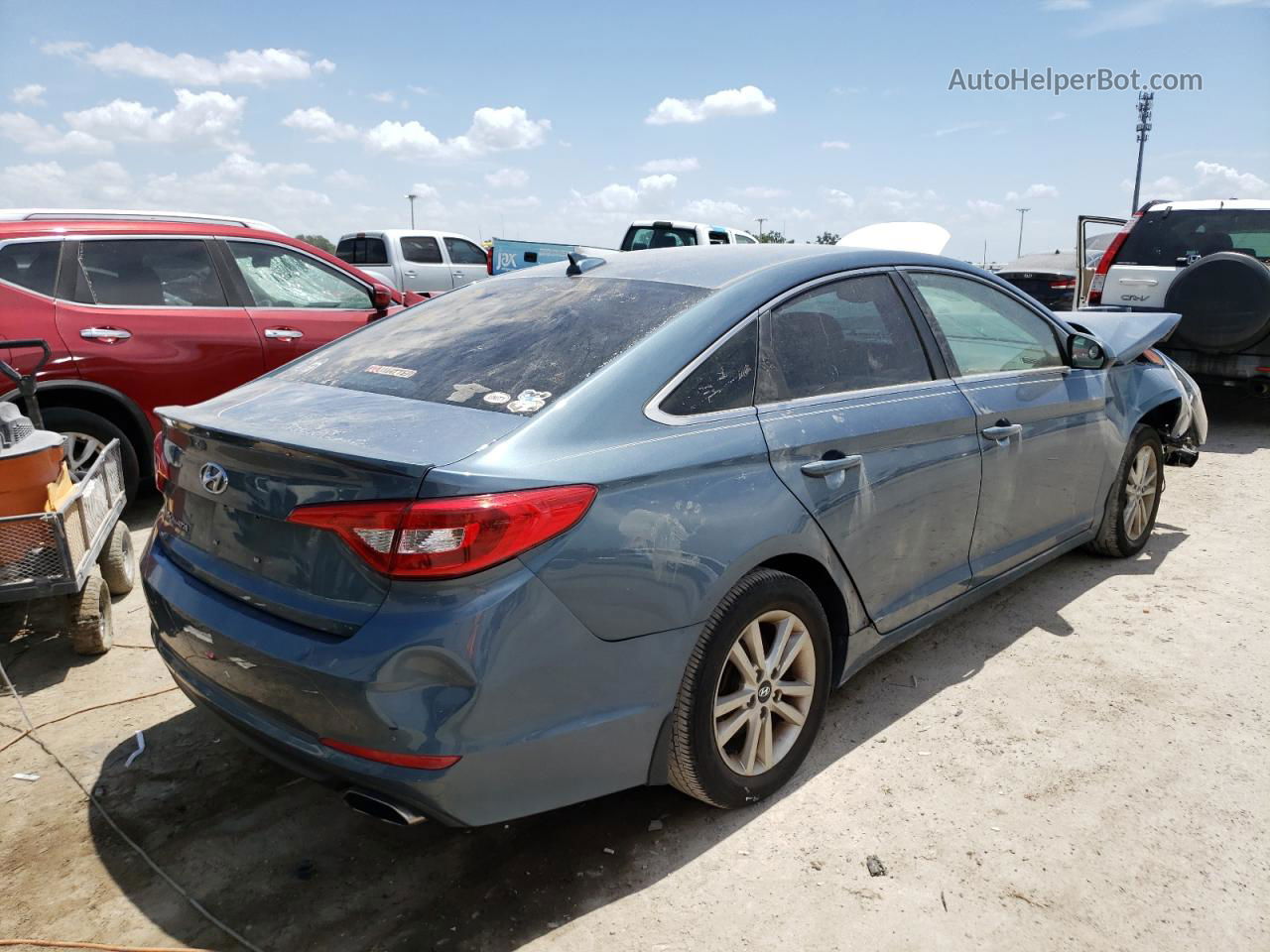 2017 Hyundai Sonata Se Синий vin: 5NPE24AFXHH586814