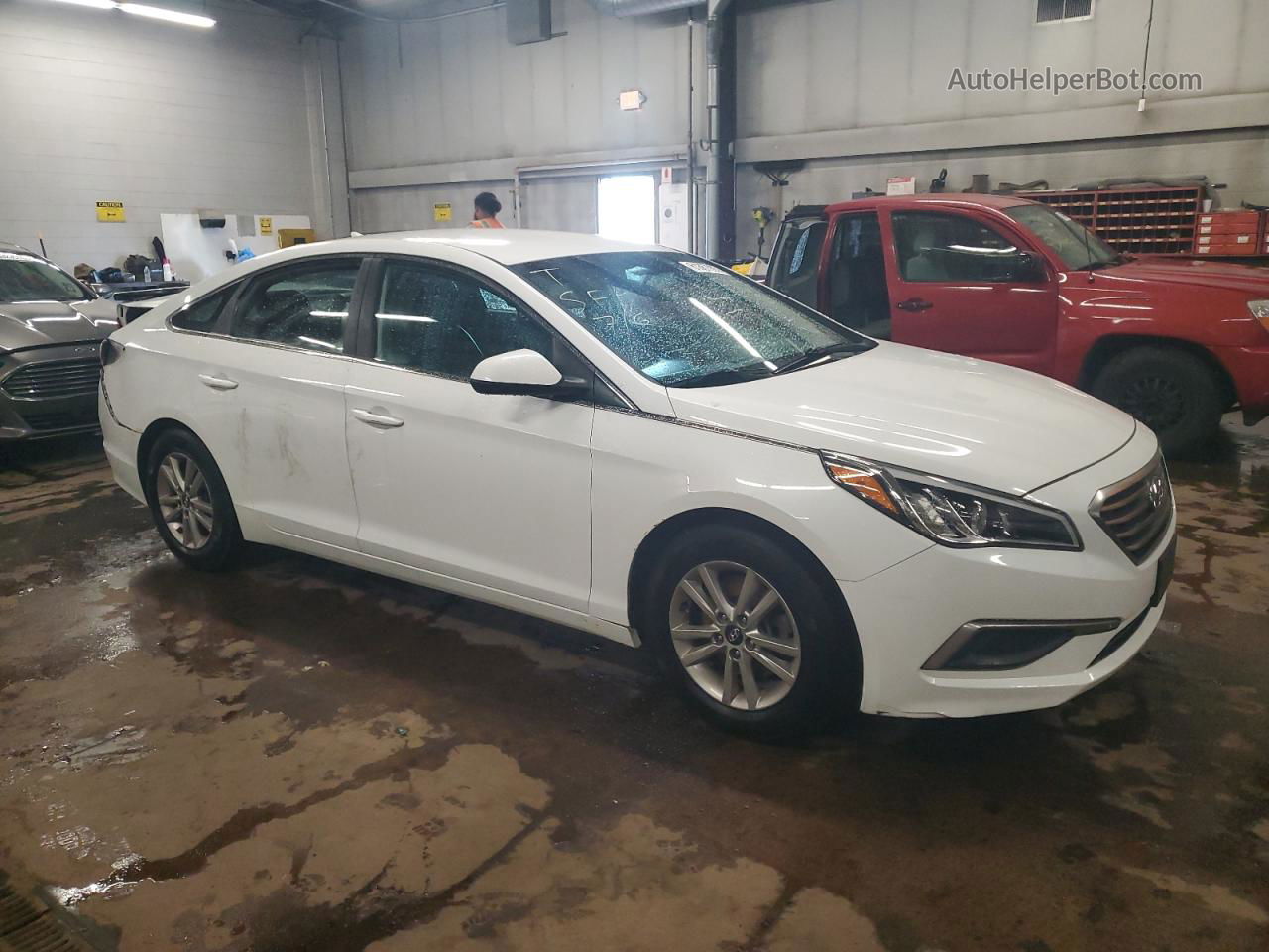 2017 Hyundai Sonata Se White vin: 5NPE24AFXHH592774