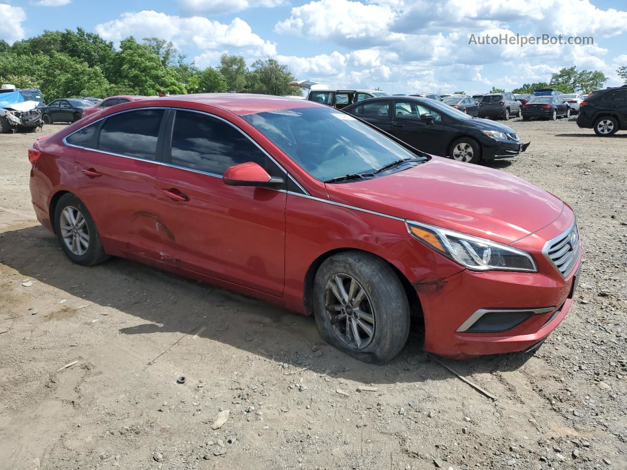 2017 Hyundai Sonata Se Red vin: 5NPE24AFXHH595903